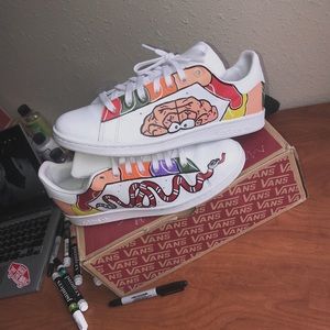 custom stan smiths by me🎨